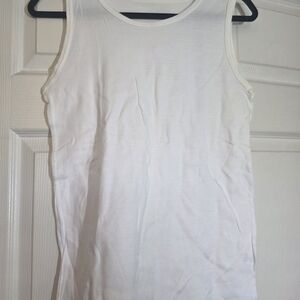2 White Sleeveless Tank Tops